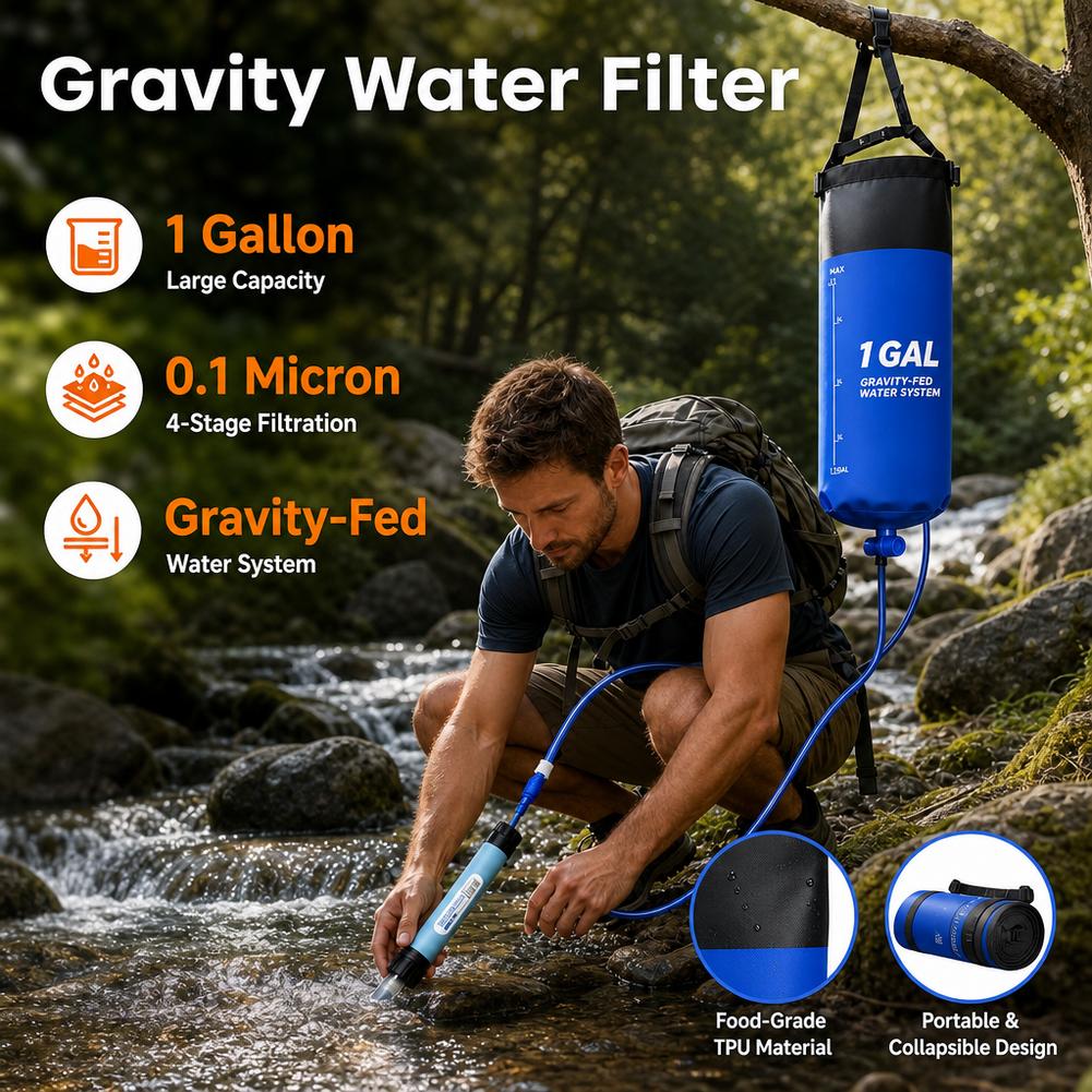 1 Gal Gravity Water Filter Bag - đánh giá và giá Bivy Bag Emergency
